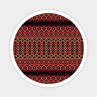 Ethnic Slavic pixel carpet texture #3 Magnet